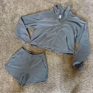 Abercrombie & Fitch Gray Pullover and Shorts Set